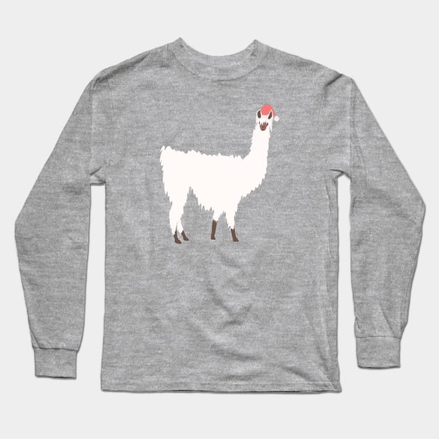 Christmas Snowflake Llama Pattern Long Sleeve T-Shirt by lymancreativeco